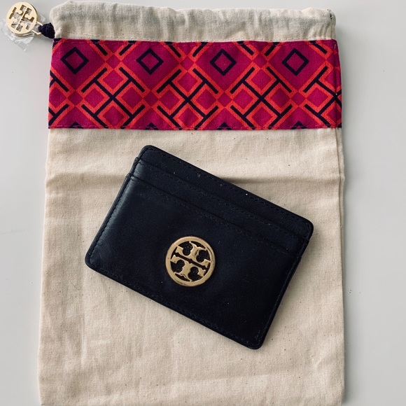 Tory Burch Handbags - Tory Burch Black Leather Cardholder